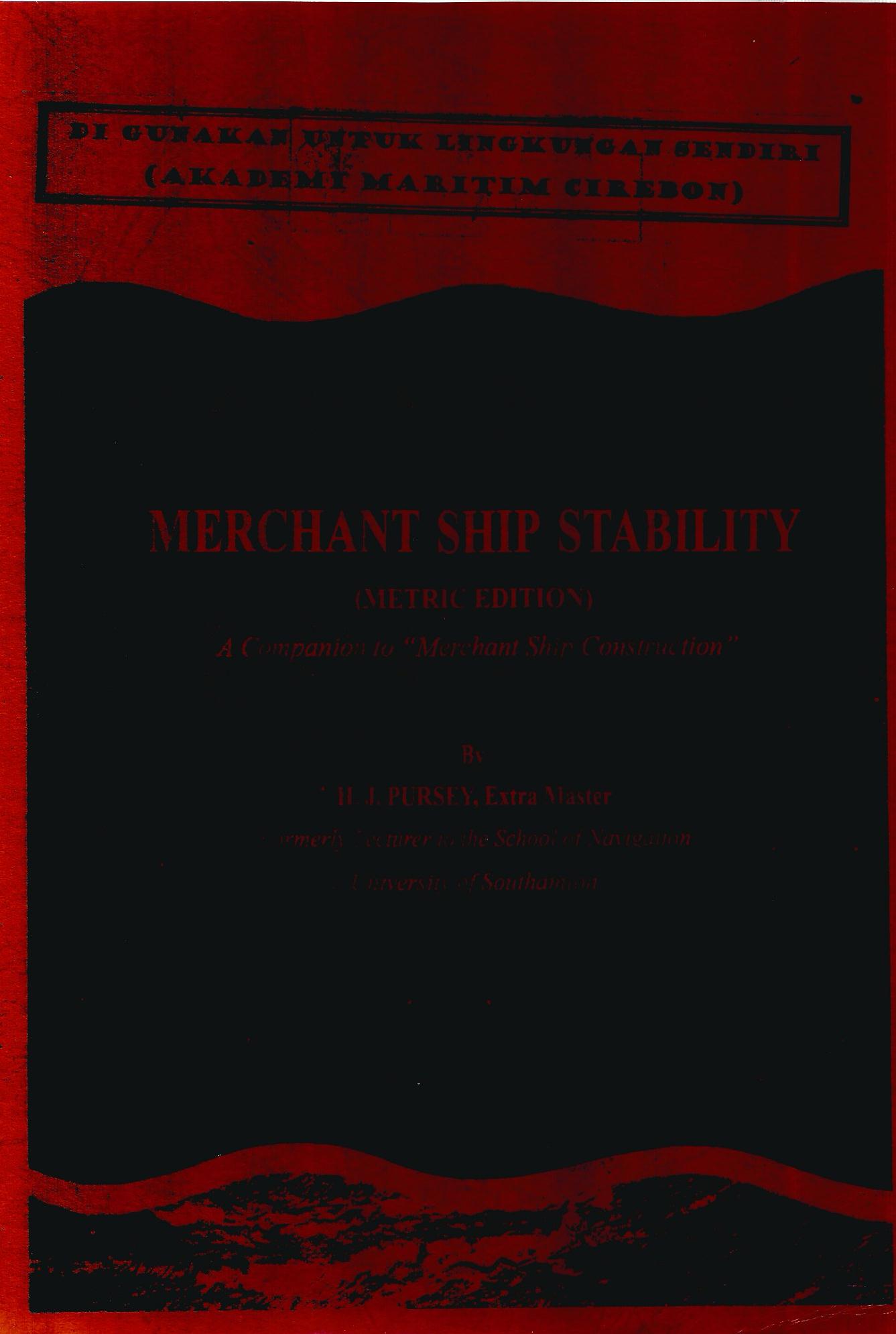 MERCHANT SHIP STABILITY